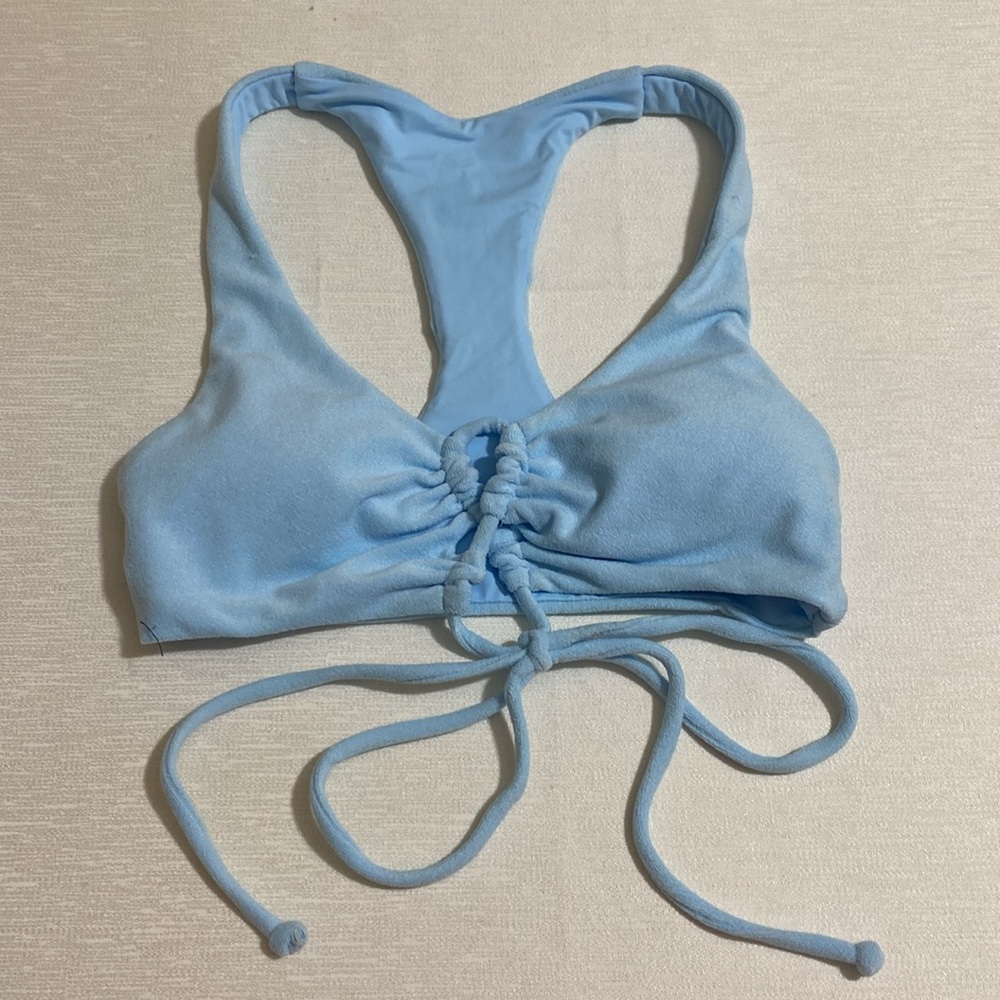 L*SPACE DAX TOP Bikini Top w Terry Cloth Women's Size XS